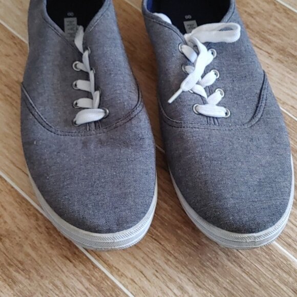 URBAN MAN blue canva lace sneakers canvas shoes size 8 - Picture 2 of 8